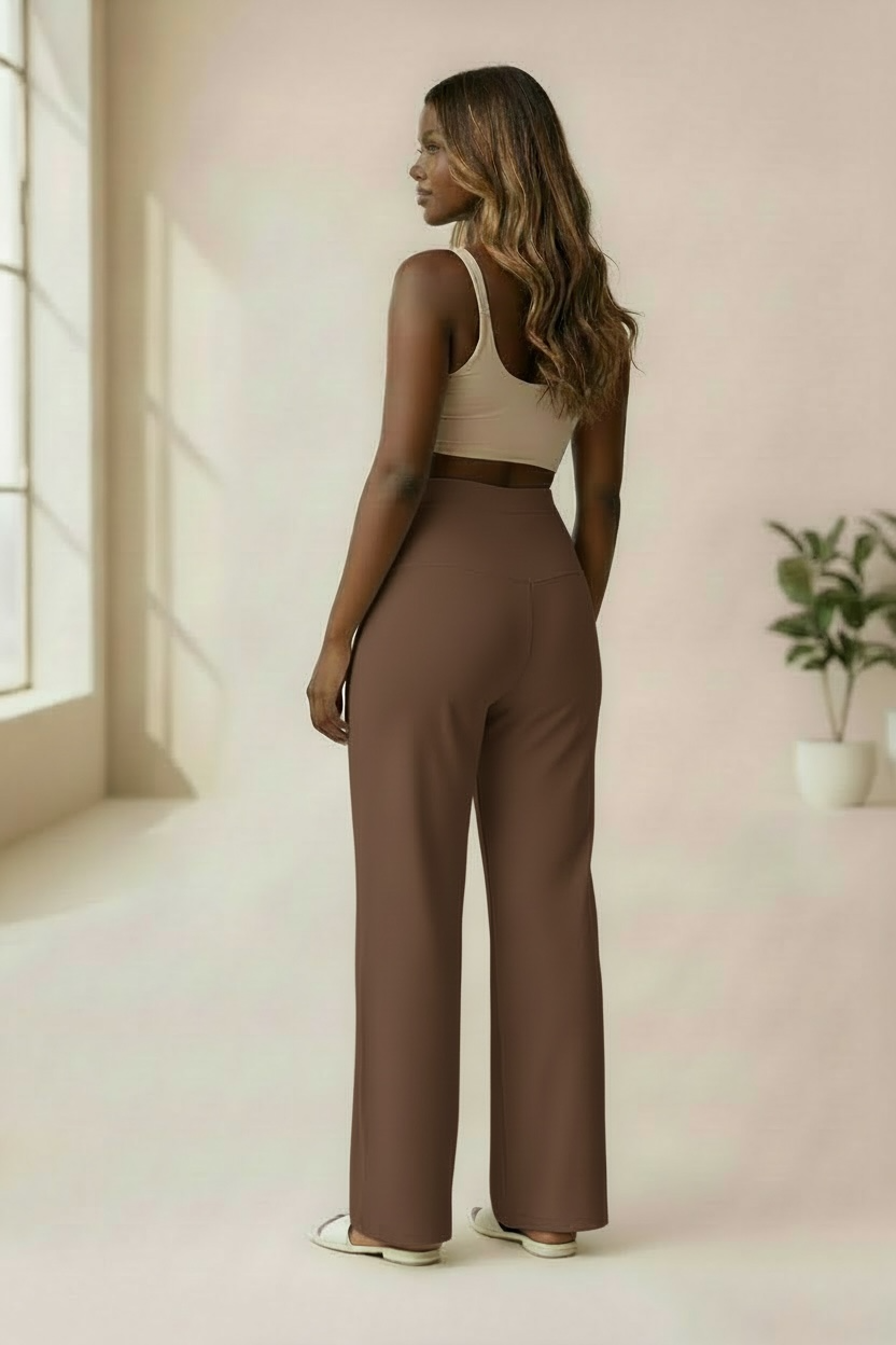 CloudSoft™ Full Belly Maternity Pants Brown