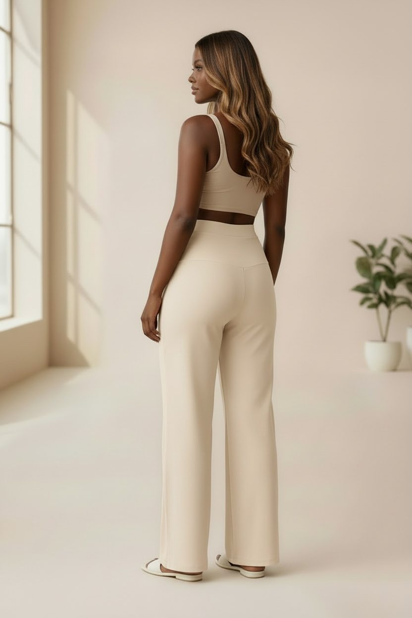 CloudSoft™ Full Belly Maternity Pants Beige